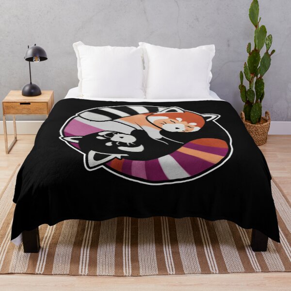 Item preview, Lesbian Red Panda Yin Yang LGBT Gay Pride Flag designed and sold by Clara Hollins.