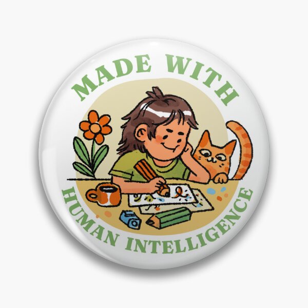 Item preview, Made With Human Intelligence designed and sold by TinyQueenArt.
