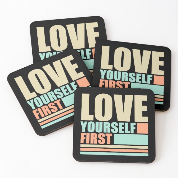 Item preview, Love Yourself First Self Care Empowerment Quote designed and sold by shirt-o-mat.