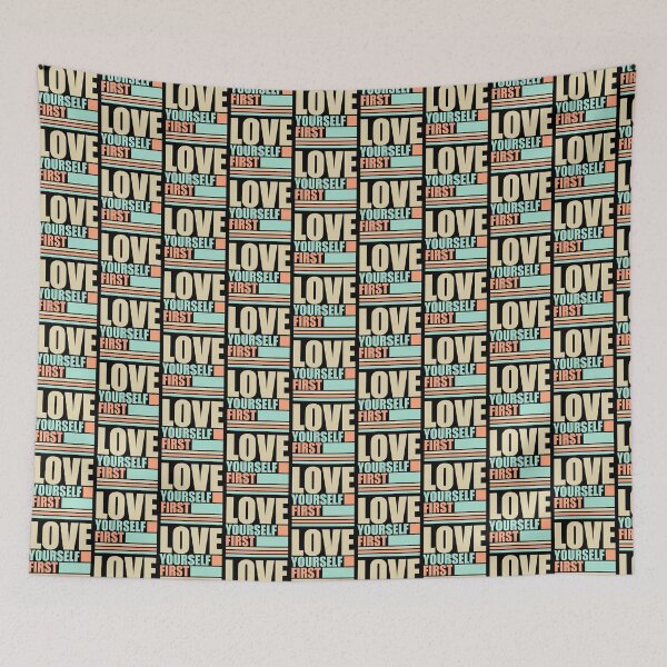 Item preview, Love Yourself First Self Care Empowerment Quote designed and sold by shirt-o-mat.