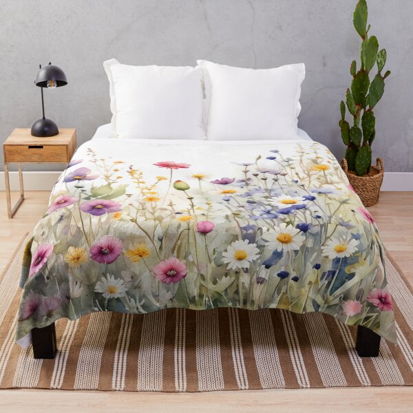 Item preview, Colorful Wildflower Composition Watercolor Art Print designed and sold by sana designer.