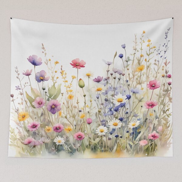 Item preview, Colorful Wildflower Composition Watercolor Art Print designed and sold by sana designer.