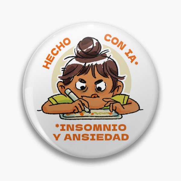 Item preview, Made With AI - anxiety and insomnia - Spanish designed and sold by TinyQueenArt.