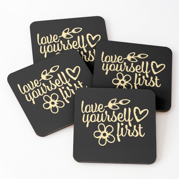 Item preview, Love Yourself First Self Care Empowerment Quote designed and sold by shirt-o-mat.