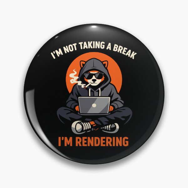 Item preview, Cool Orange Fox - I’m Not Taking A Break I’m Rendering designed and sold by WavesStation.