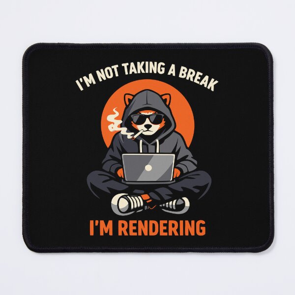 Item preview, Cool Orange Fox - I’m Not Taking A Break I’m Rendering designed and sold by WavesStation.