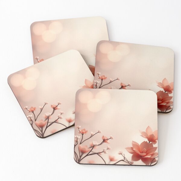 Item preview, Peach Floral Bokeh Little Flowers designed and sold by Sachie's Studio.