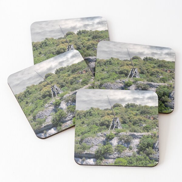 Item preview, Medieval Trebuchet Above the Cliffs of Minerva, France designed and sold by Open Road Gallery .
