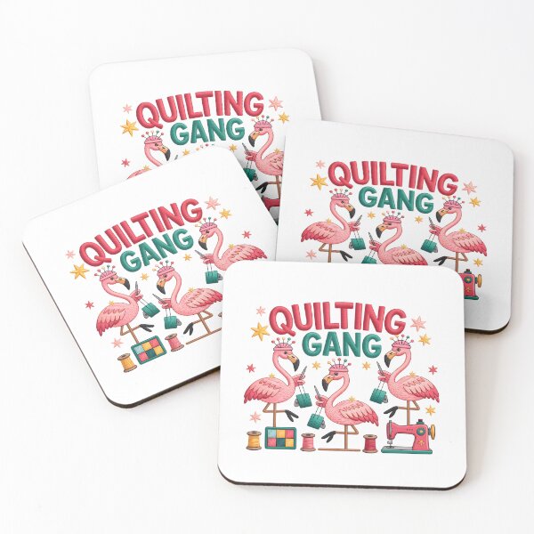 Item preview, Quilting Gang – Flamingo Sewing Party designed and sold by JessArty ⭐⭐⭐⭐⭐.