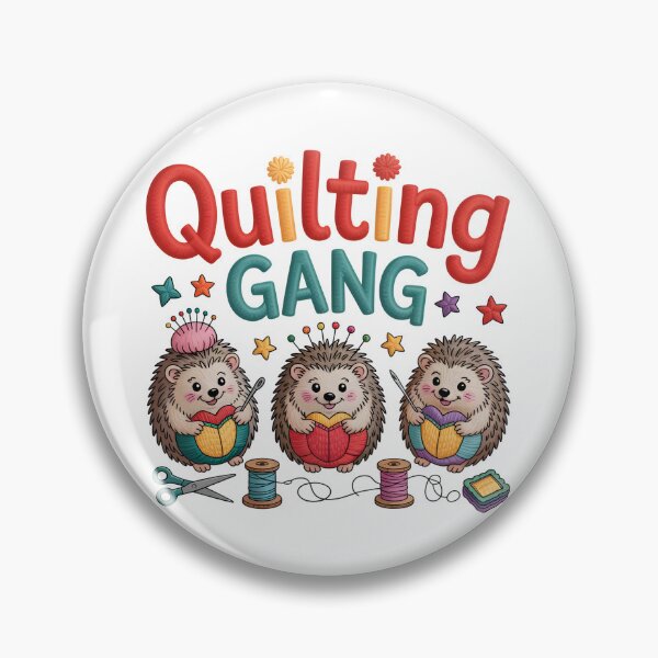 Item preview, Quilting Gang – Cute Hedgehog Stitchers designed and sold by JessArty ⭐⭐⭐⭐⭐.