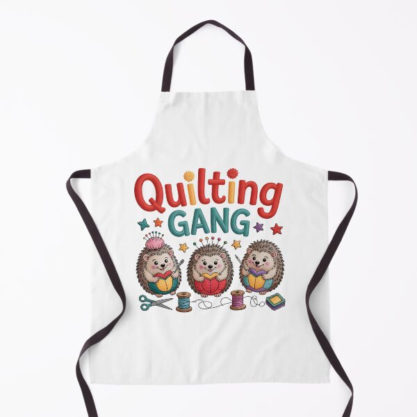 Item preview, Quilting Gang – Cute Hedgehog Stitchers designed and sold by JessArty ⭐⭐⭐⭐⭐.