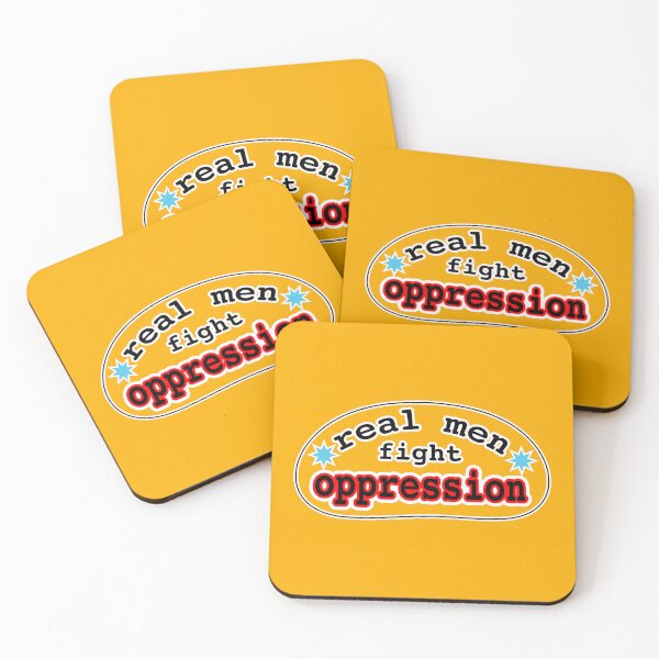 Item preview, Real men fight oppression, orange background designed and sold by mntimg.