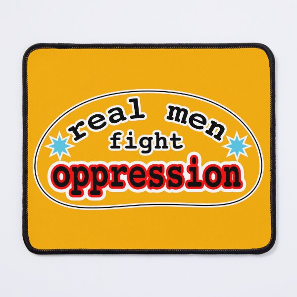 Item preview, Real men fight oppression, orange background designed and sold by mntimg.