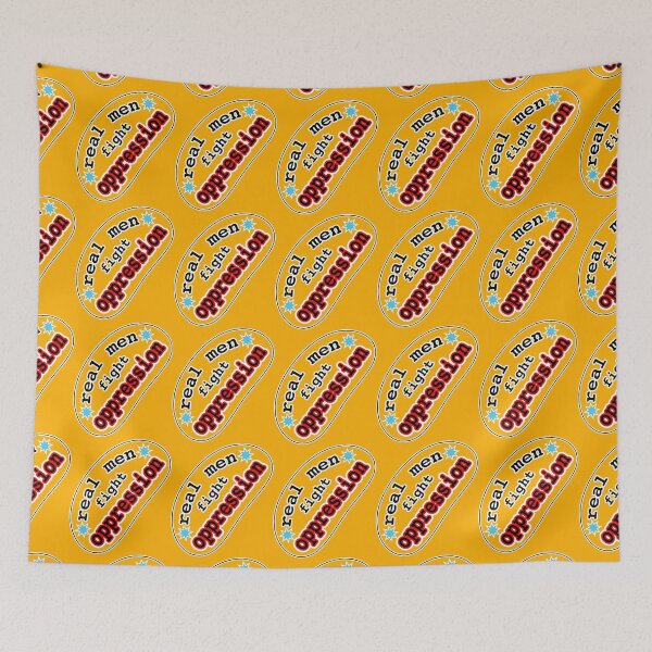 Item preview, Real men fight oppression, orange background designed and sold by mntimg.