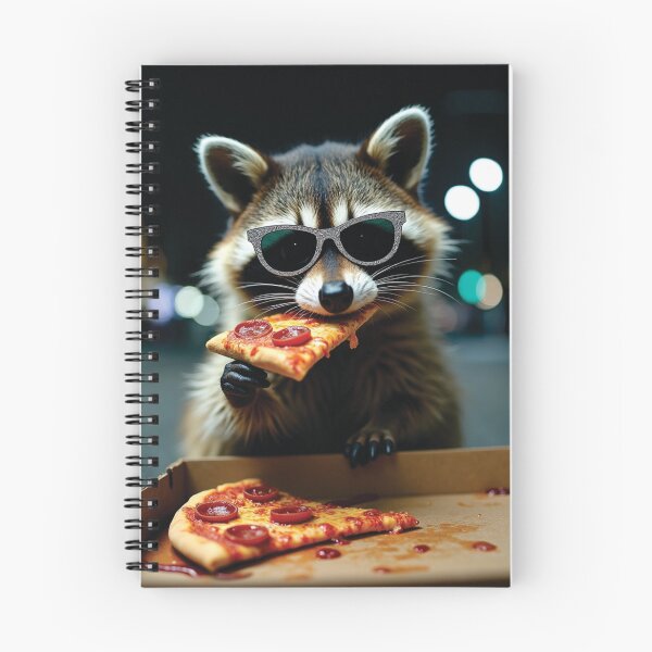 Item preview, Racoon eating his favorite pizza designed and sold by muddiver.