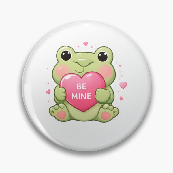 Item preview, Cute Frog Be Mine Sticker – Kawaii Valentine Love Design designed and sold by mibrand.