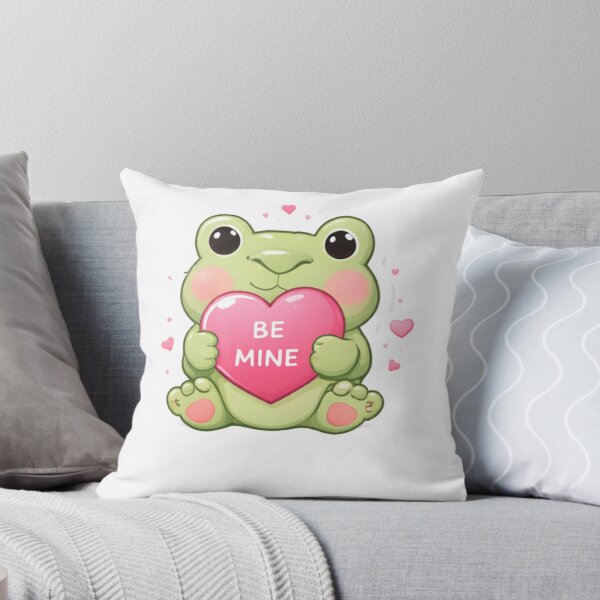 Item preview, Cute Frog Be Mine Sticker – Kawaii Valentine Love Design designed and sold by mibrand.