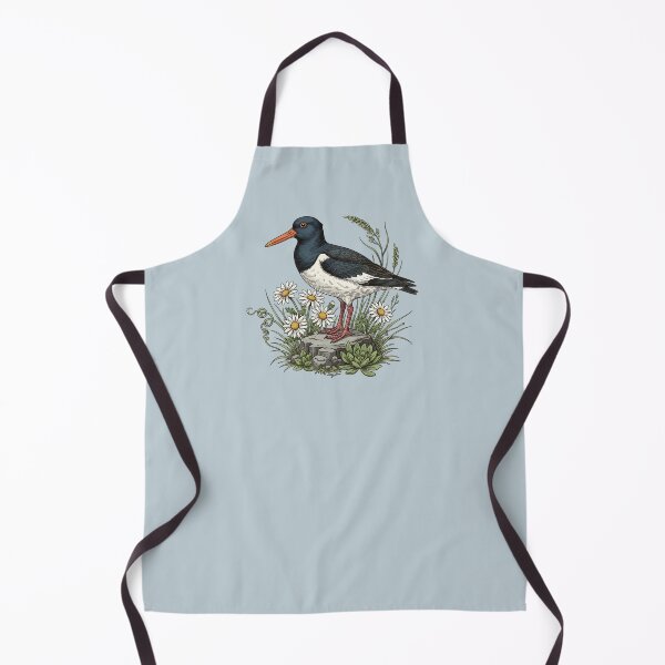 Item preview, Oystercatcher Coastal Daisy Vintage Art designed and sold by BirdsnStuff.