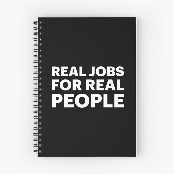 Item preview, Real Jobs For Real People | No Bots (White text) designed and sold by STUDIO-72.
