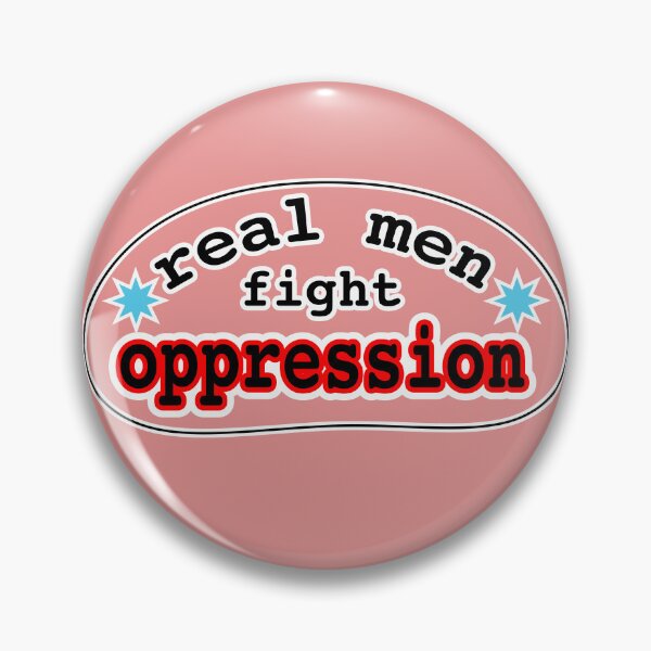 Item preview, Real men fight oppression, pink background designed and sold by mntimg.
