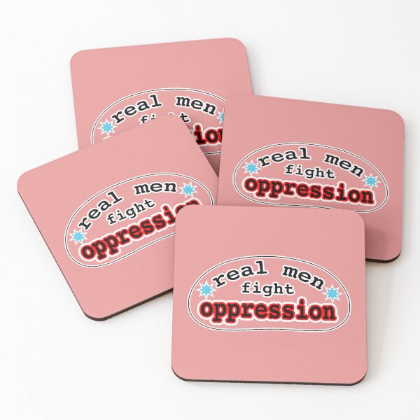 Item preview, Real men fight oppression, pink background designed and sold by mntimg.