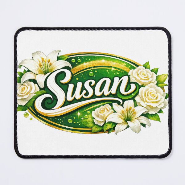 Item preview, Susan – Elegant Floral Name Art designed and sold by ForeverPrintsOK.