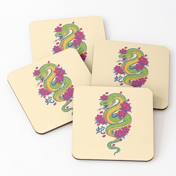 Item preview, Japanese snake neo traditional designed and sold by CamaleonDesigns.