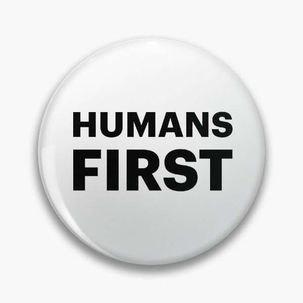Item preview, HUMANS FIRST | No AI Robots (Black text) designed and sold by STUDIO-72.