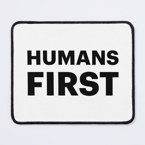Item preview, HUMANS FIRST | No AI Robots (Black text) designed and sold by STUDIO-72.