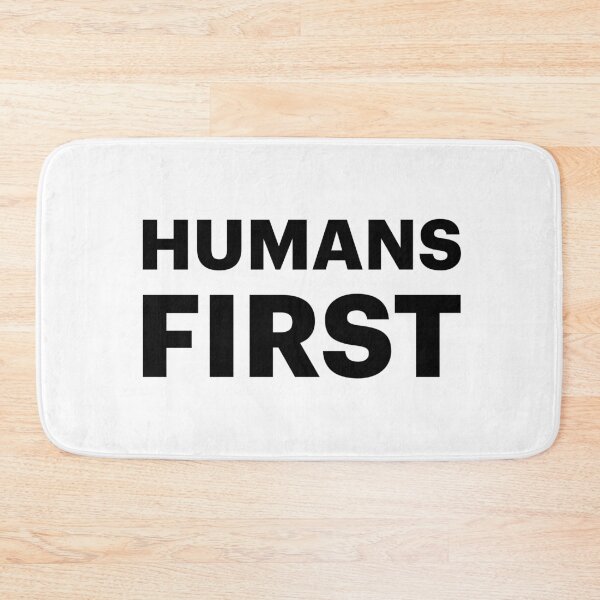 Item preview, HUMANS FIRST | No AI Robots (Black text) designed and sold by STUDIO-72.
