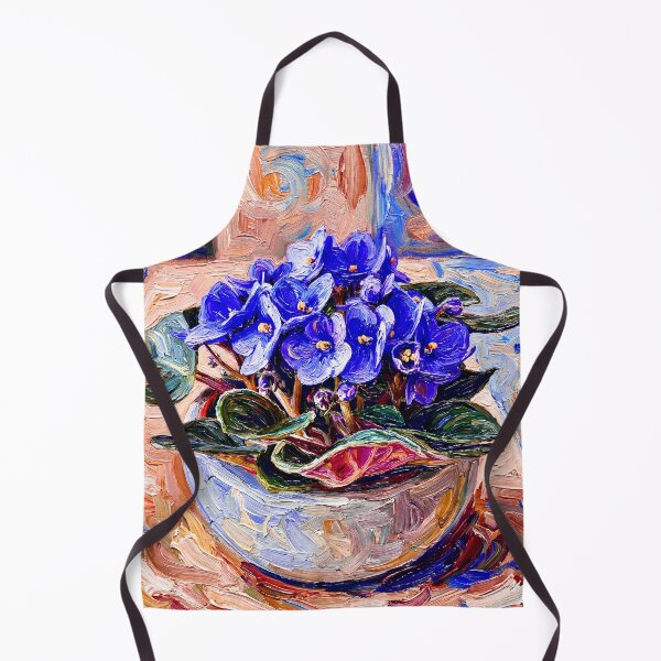 Item preview, African Violets in a Bowl After Van Gogh designed and sold by Vicky Brago-Mitchell®.