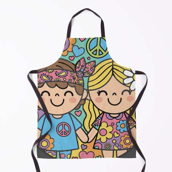 Item preview, Kawaii Summer of Love Hippie Kids – Retro 1967 Peace & Love Graphic designed and sold by Far Out Goods.