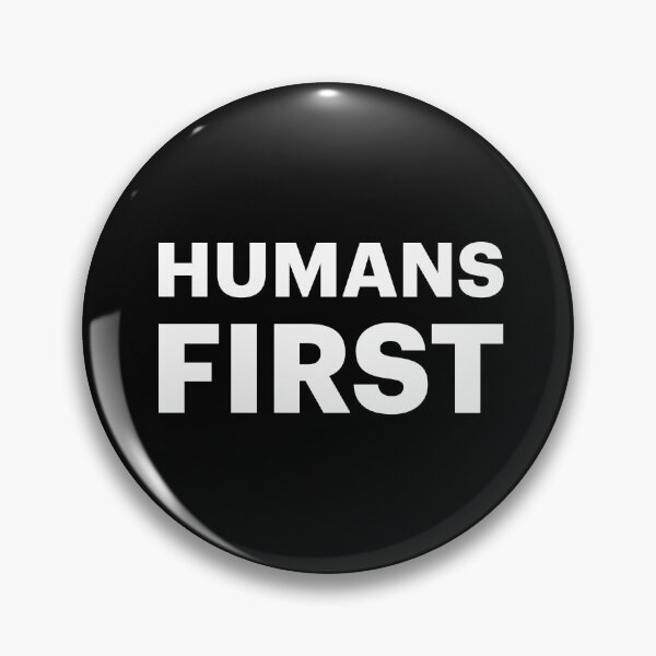 Item preview, HUMANS FIRST | No AI Robots (White text) designed and sold by STUDIO-72.