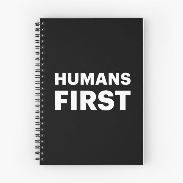 Item preview, HUMANS FIRST | No AI Robots (White text) designed and sold by STUDIO-72.