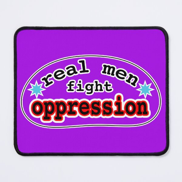 Item preview, Real men fight oppression, purple background designed and sold by mntimg.