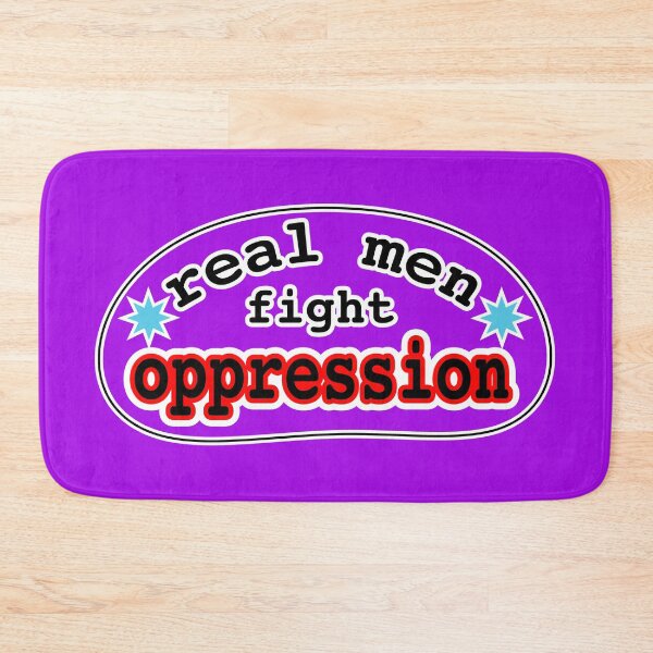 Item preview, Real men fight oppression, purple background designed and sold by mntimg.