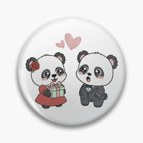 Item preview, Two Cute lovely pandas falls in love, a gentle and friendly panda. designed and sold by Sun Rise.