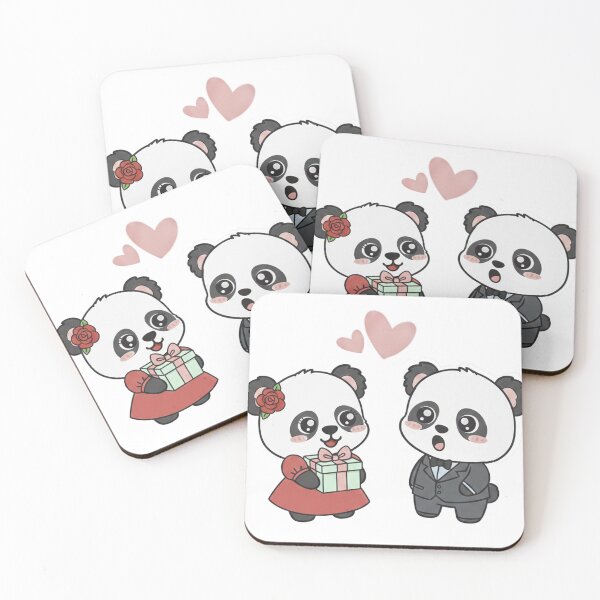 Item preview, Two Cute lovely pandas falls in love, a gentle and friendly panda. designed and sold by Sun Rise.