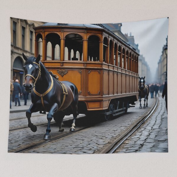 Item preview, Horse Tram designed and sold by AwesomeDigiShop.