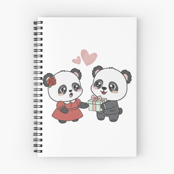 Item preview, Two Cute lovely pandas falls in love, a gentle and friendly panda. designed and sold by Sun Rise.