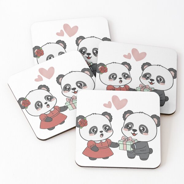 Item preview, Two Cute lovely pandas falls in love, a gentle and friendly panda. designed and sold by Sun Rise.