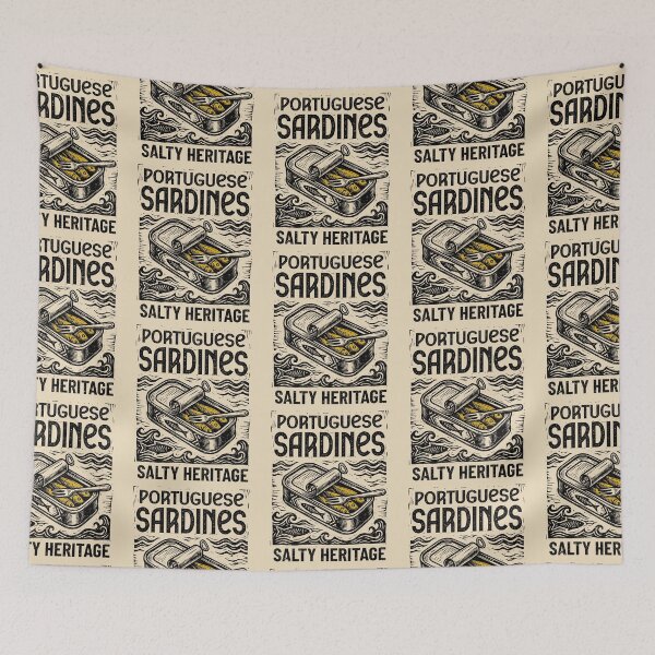 Item preview, Portuguese Sardines Salty Heritage - Vintage Art Nouveau Art designed and sold by Czuk Designs.