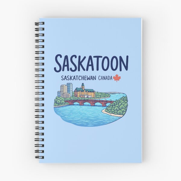 Item preview, Saskatoon Saskatchewan Canada Cute Colorful Skyline Landscape designed and sold by HowToCanadian.