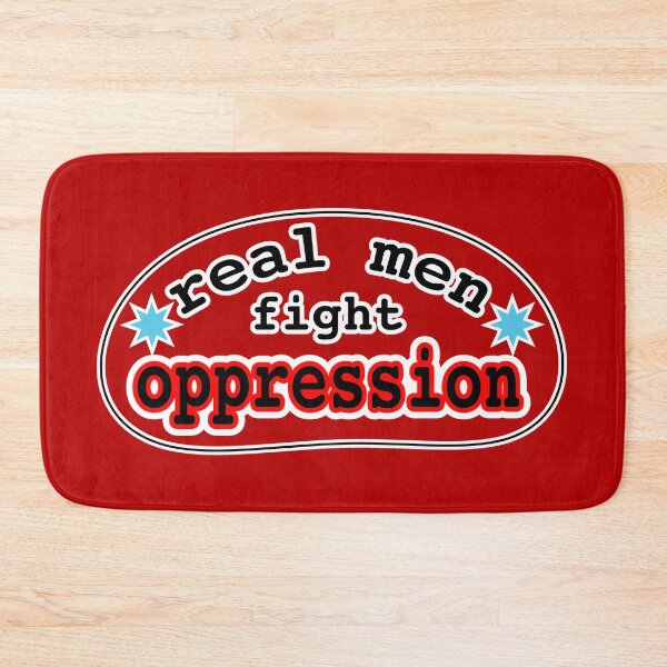 Item preview, Real men fight oppression, red background designed and sold by mntimg.