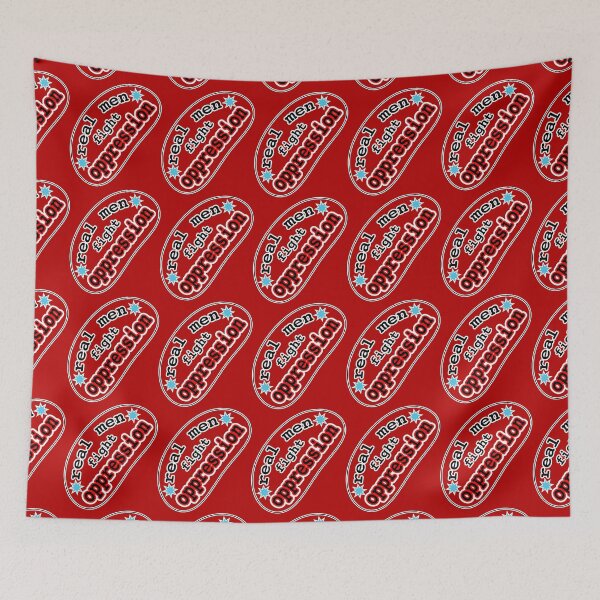Item preview, Real men fight oppression, red background designed and sold by mntimg.
