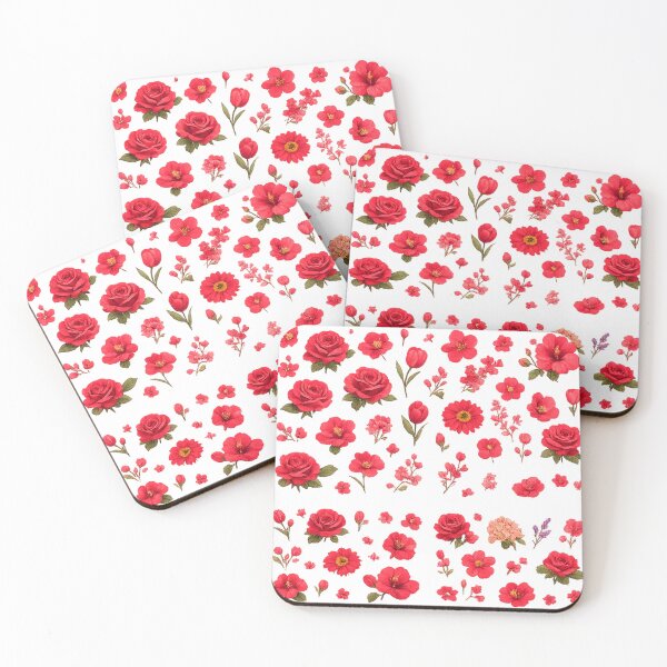 Item preview, Red Flower Patterns designed and sold by VladSecond.