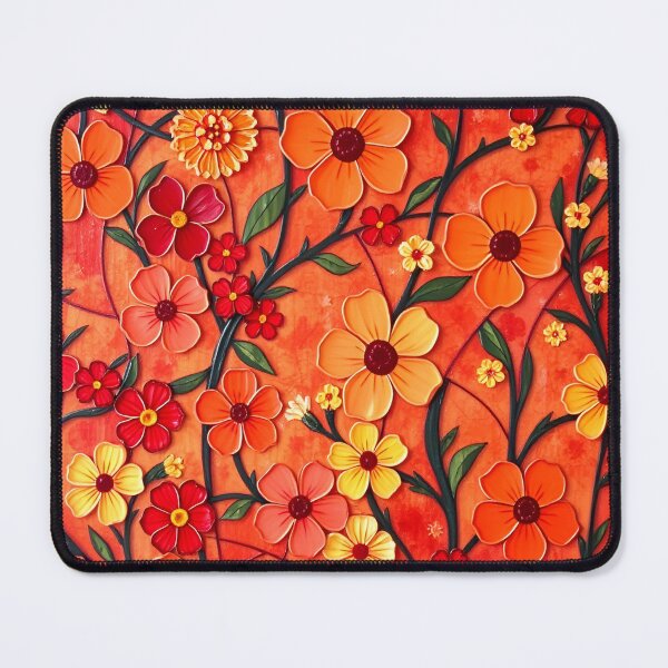 Item preview, Bold Orange Little Flowers designed and sold by Sachie's Studio.