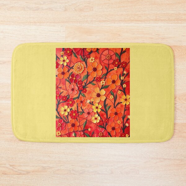 Item preview, Bold Orange Little Flowers designed and sold by Sachie's Studio.