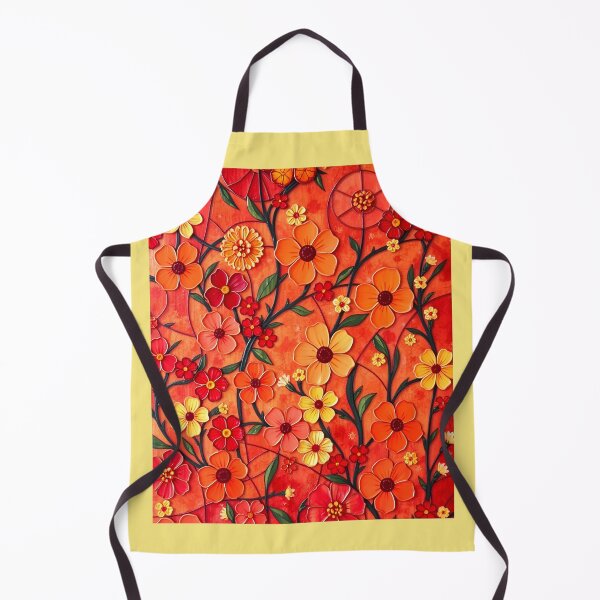 Item preview, Bold Orange Little Flowers designed and sold by Sachie's Studio.