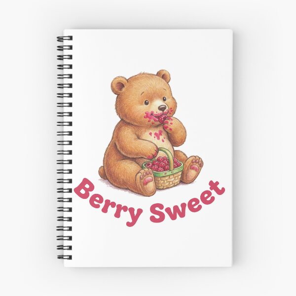 Item preview, Berry Sweet Cute Bear Cub Eating Raspberries designed and sold by DigitalGlade.